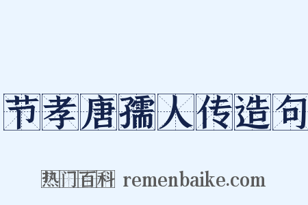 节孝唐孺人传造句是什么意思的图片